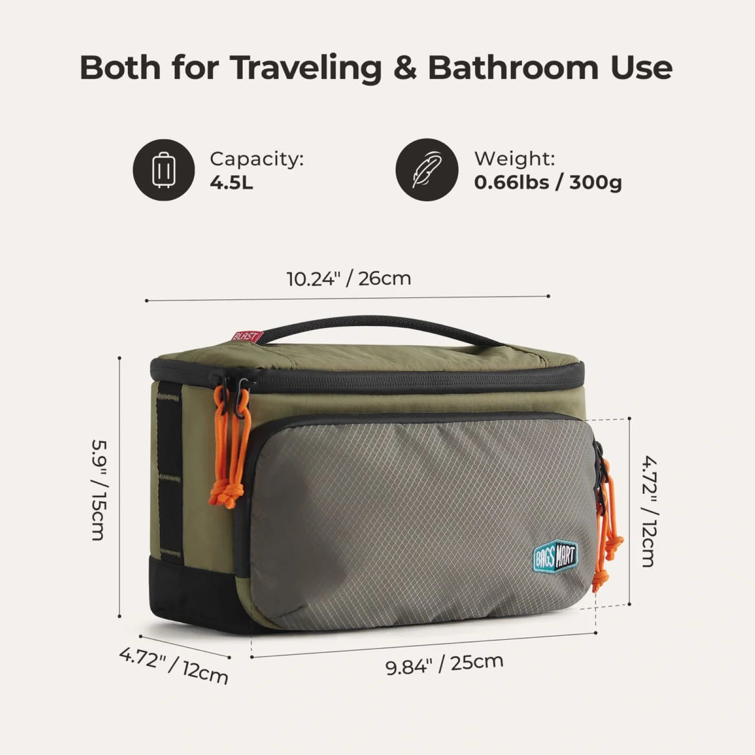 Bagsmart Blast Hanging Toiletry Bag 4.5L - Image 22