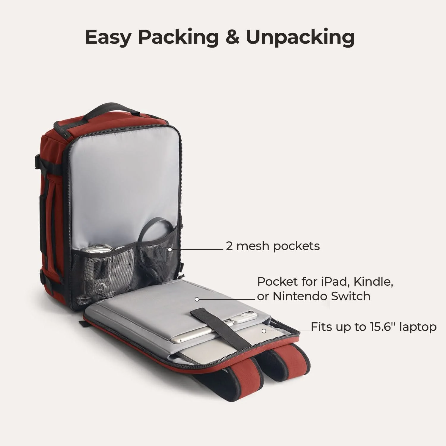 Bagsmart Blast Quick Access Carry On Travel Backpack Extended 38L - Image 40