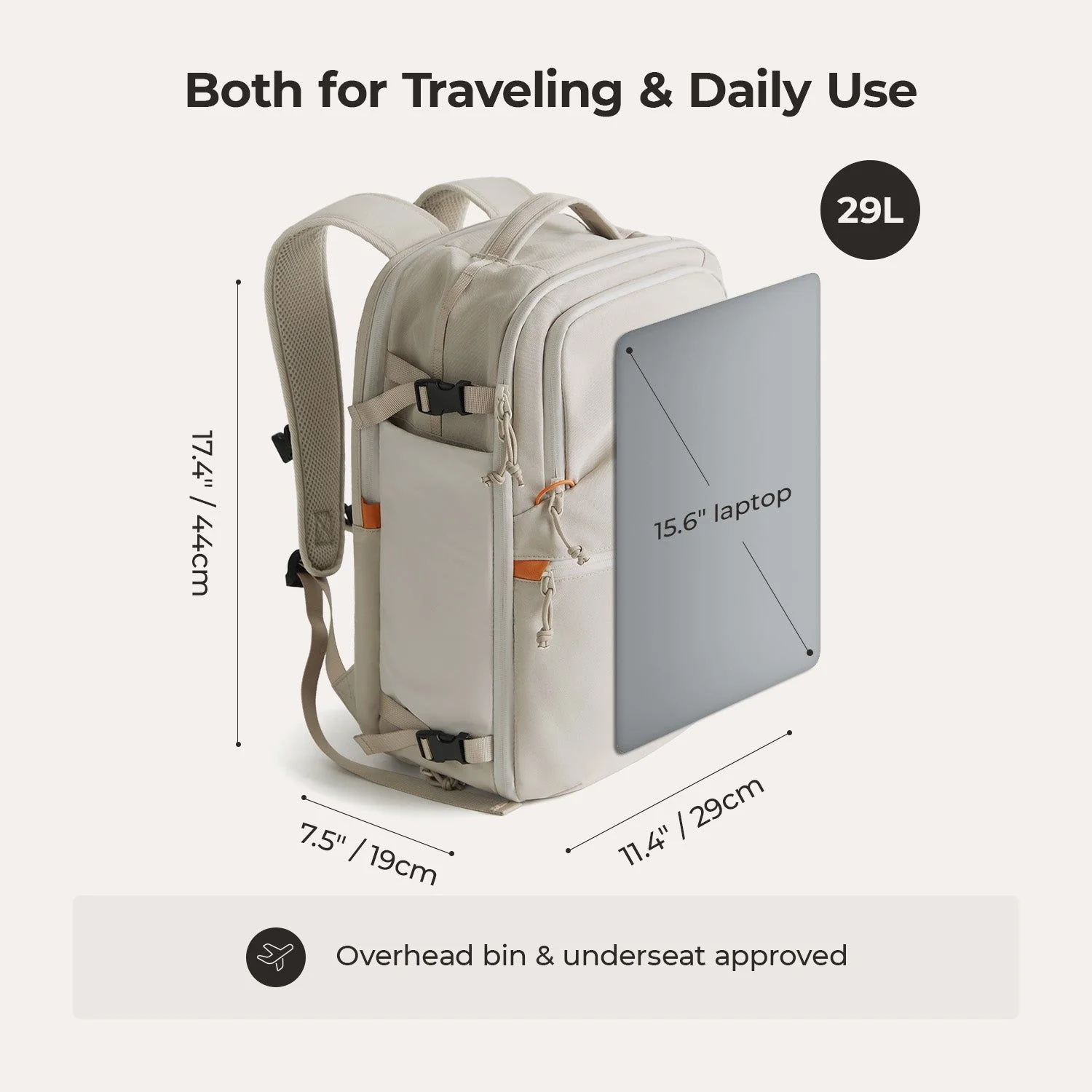 Bagsmart Faro Carry On Travel Backpack Set 29L - Image 33