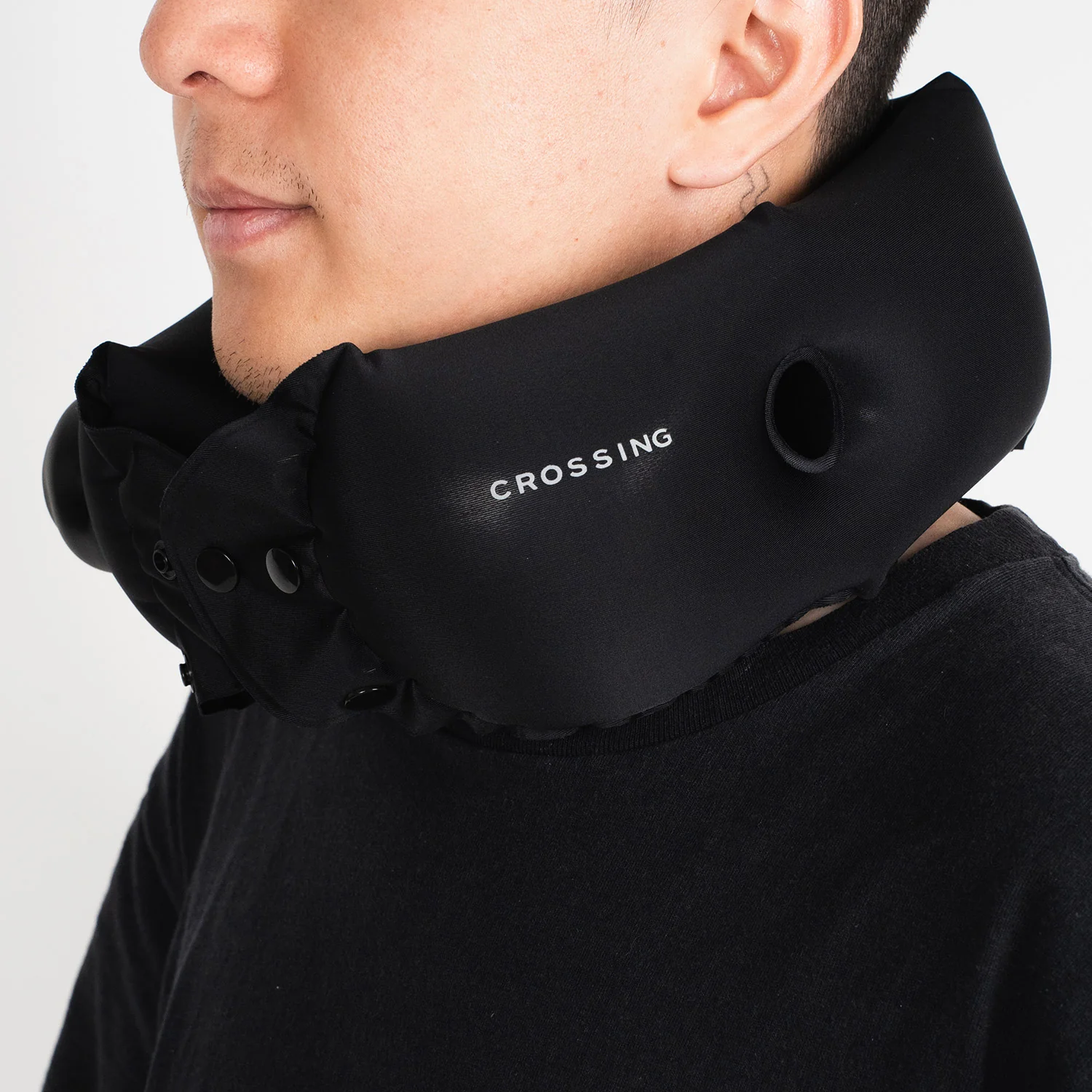 Crossing Inflatable Air Pump Neck Travel Pillow - Image 4