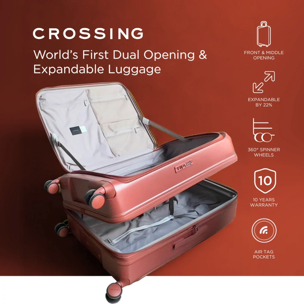 CROSSING INVI 25" Medium Expandable Luggage With Front & Middle Access - Image 2