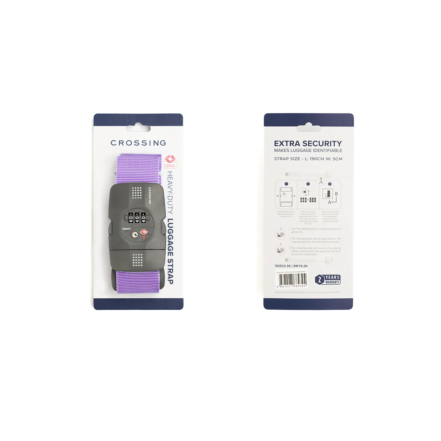 Crossing Luggage Strap With 3 Dial TSA Lock - Image 68
