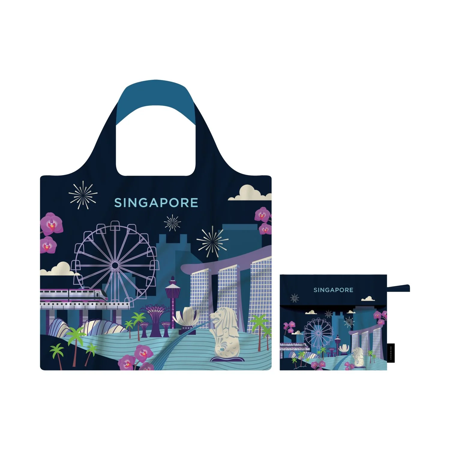Crossing Recycled Foldable Tote Bag