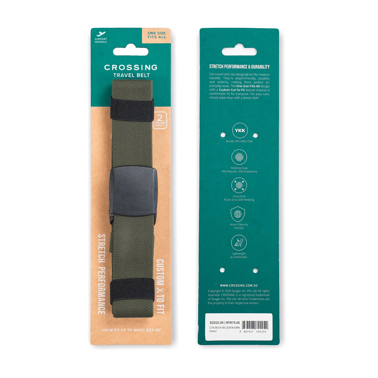 Crossing Travel Belt With Clip Buckle (One Size) - Image 12