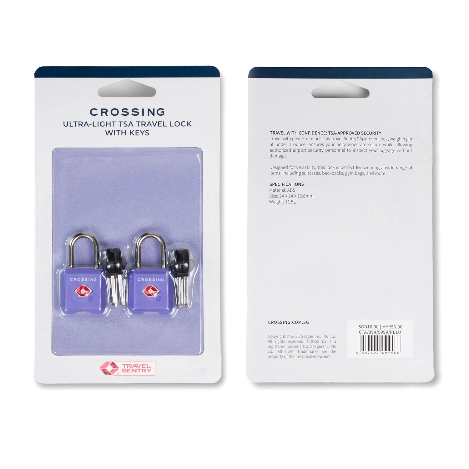 Crossing Ultra-Light TSA Travel Lock With Keys (Twin Pack) - Image 9