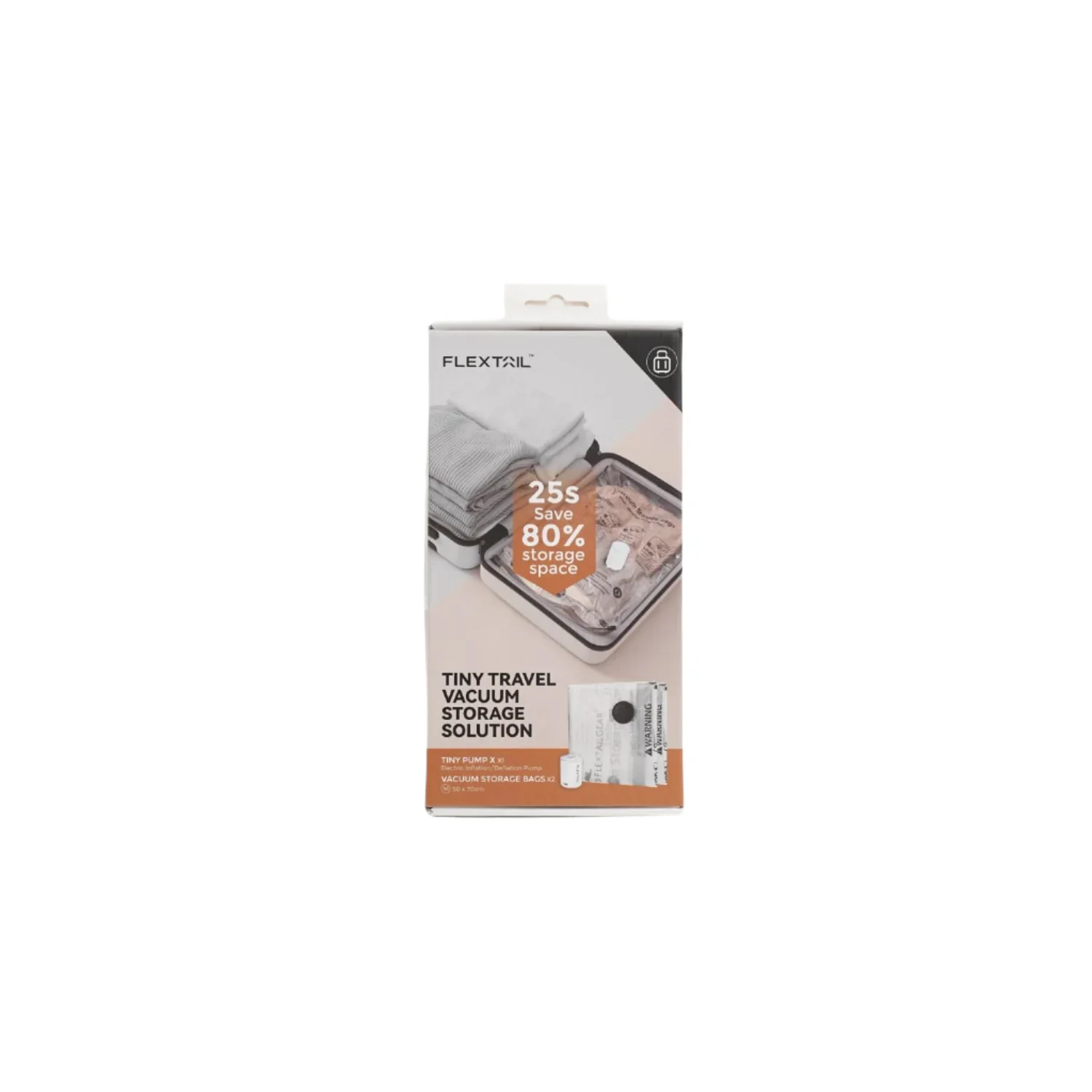 Flextail Bundle Set (Tiny Pump X (White) + 2 Medium Size Vacuum Storage Bag) - Image 2