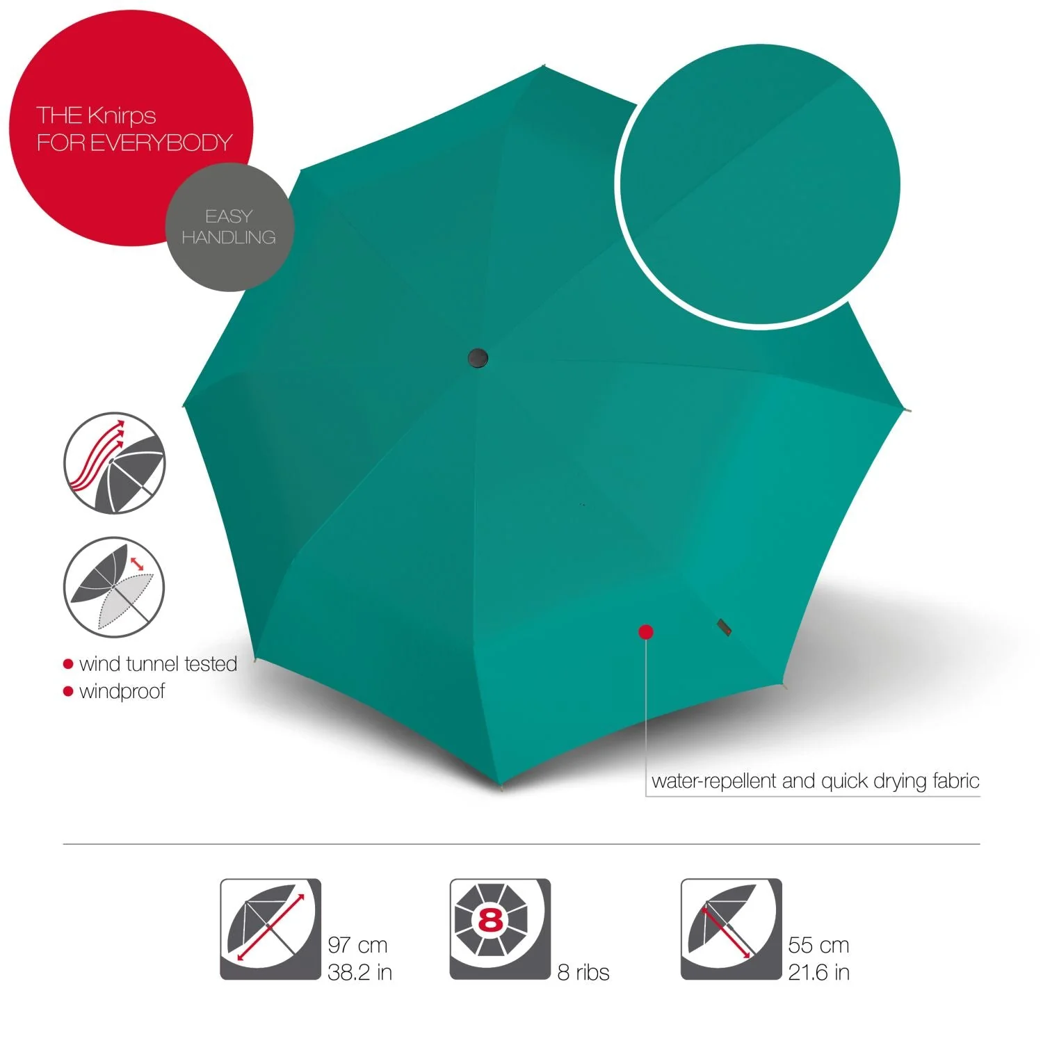 Knirps A.200 Medium Duomatic Umbrella (SA) - Image 10