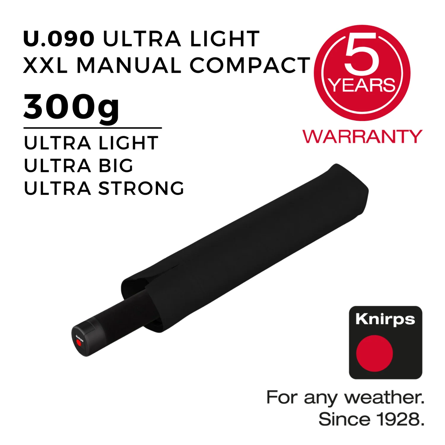 Knirps U.090 Ultralight XXL Manual Compact Umbrella - Image 12