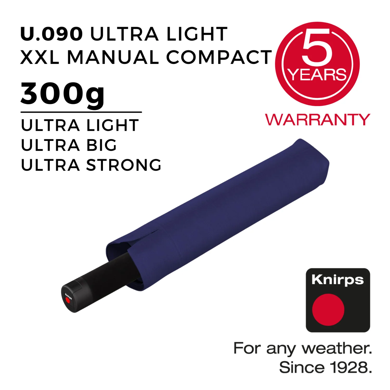 Knirps U.090 Ultralight XXL Manual Compact Umbrella - Image 16