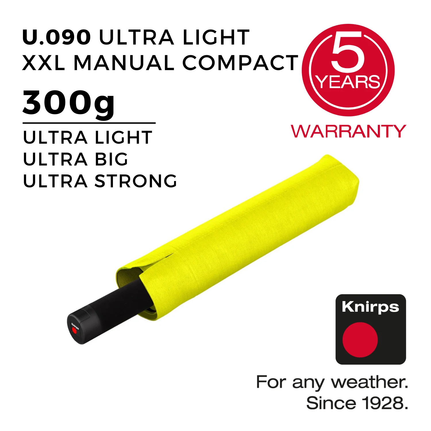 Knirps U.090 Ultralight XXL Manual Compact Umbrella - Image 33