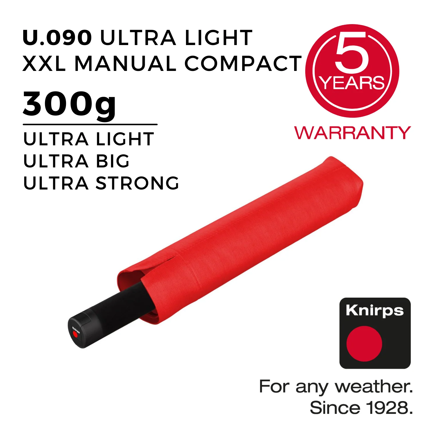 Knirps U.090 Ultralight XXL Manual Compact Umbrella - Image 7