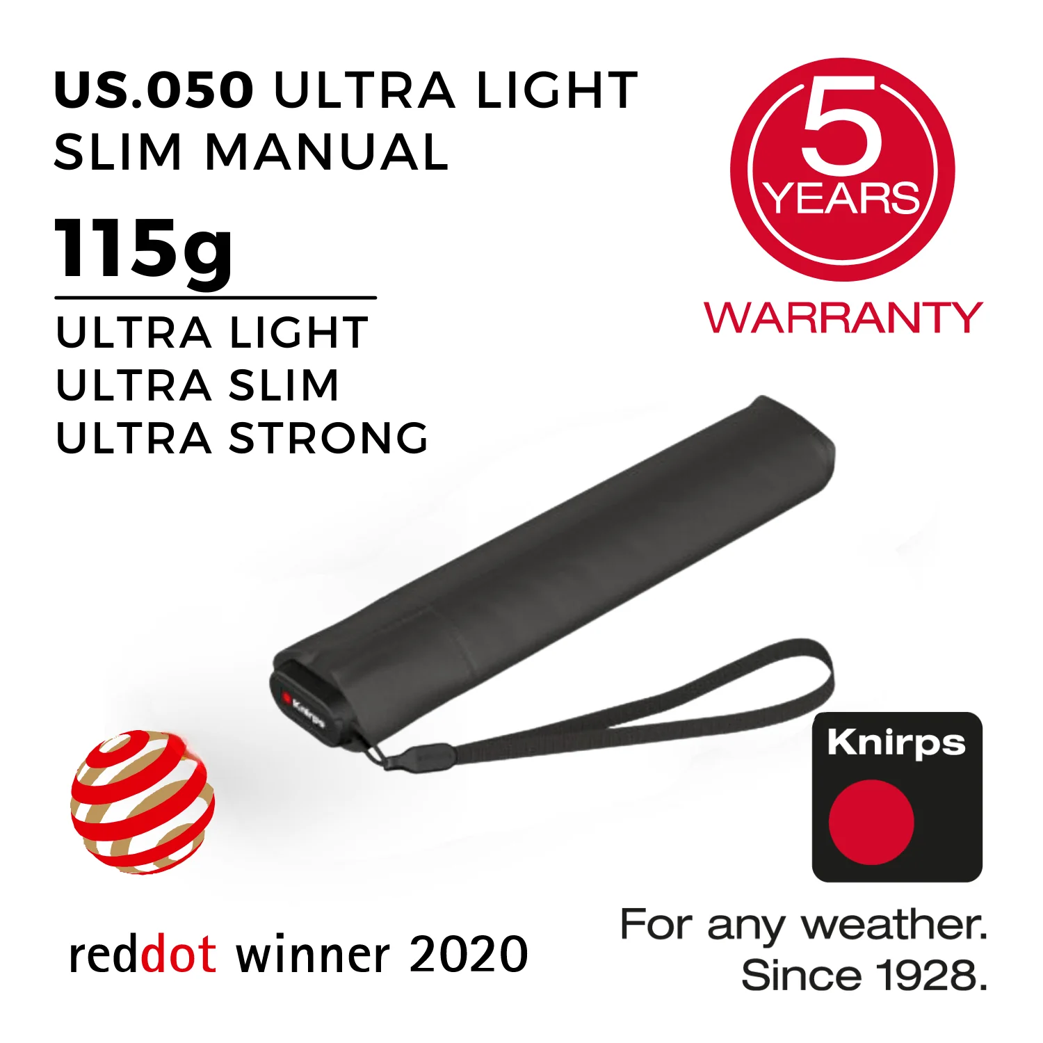 Knirps US.050 Ultra Light Slim Manual Umbrella - Image 62
