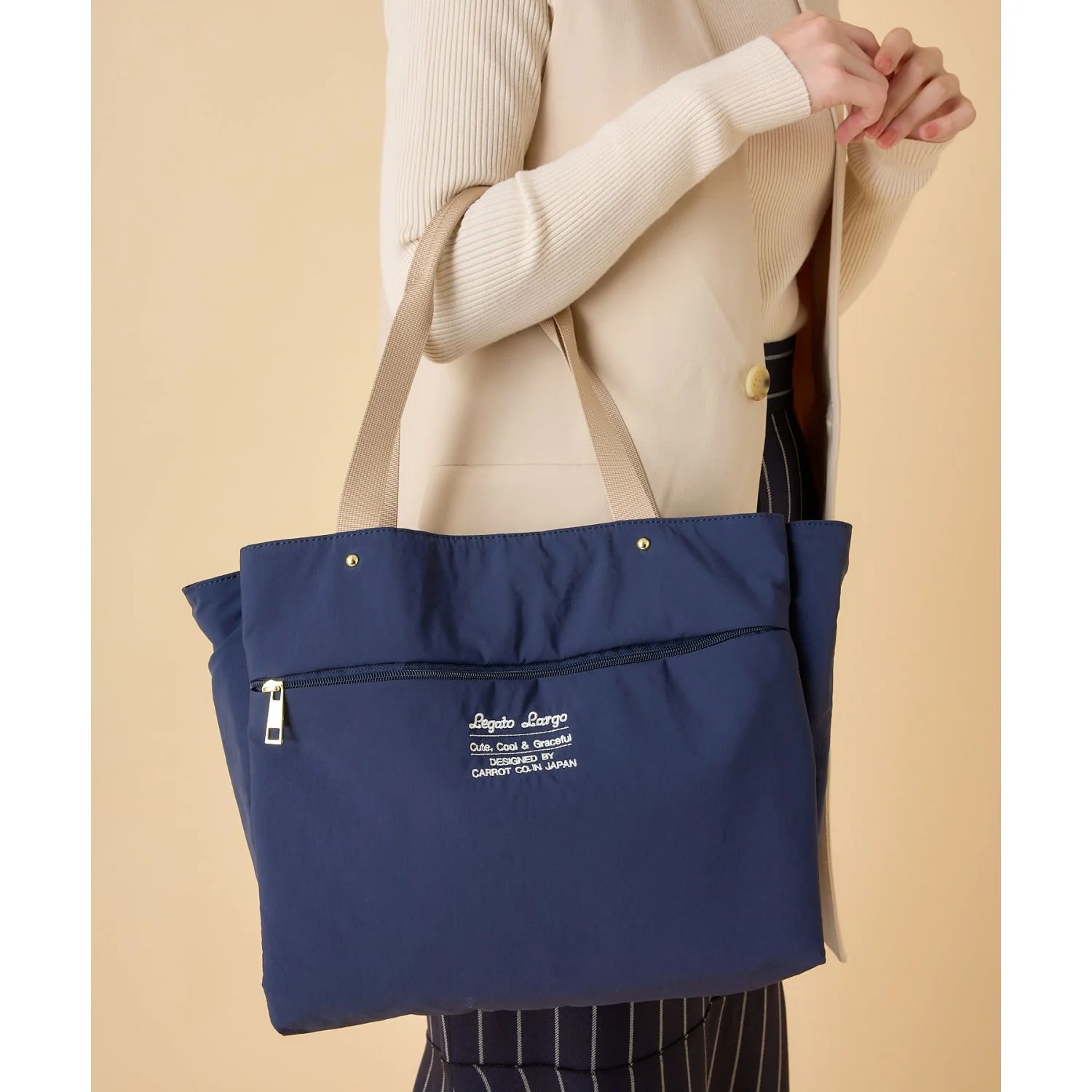 Legato Largo Washable Nylon 2Way Tote Bag - Image 7