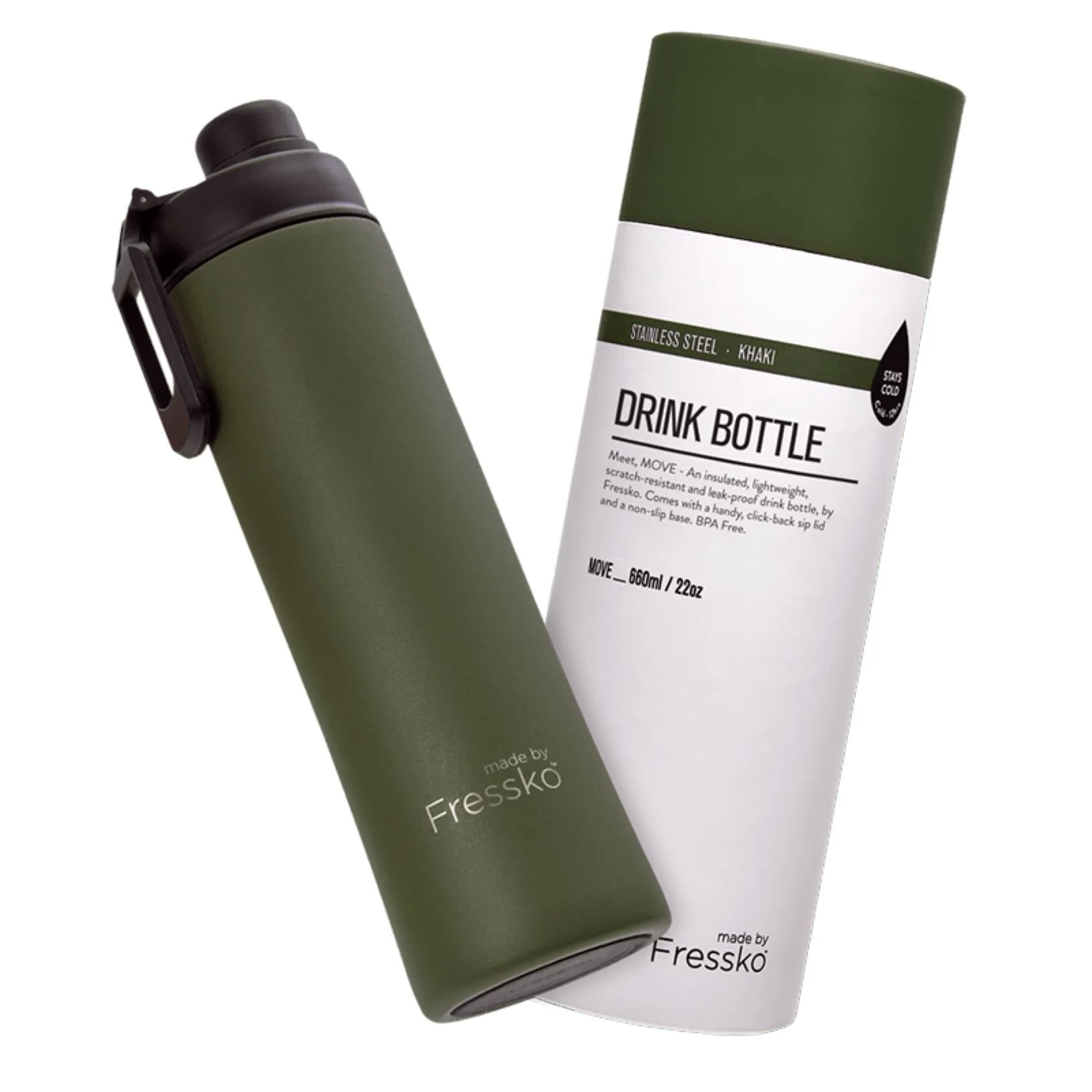 Made By Fressko Move 22oz Insulated Stainless Steel Drink Bottle - Image 41