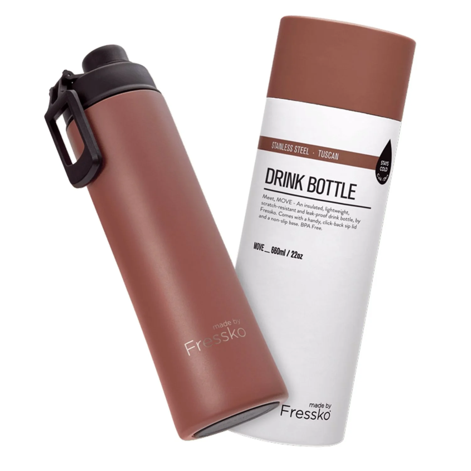 Made By Fressko Move 22oz Insulated Stainless Steel Drink Bottle - Image 71