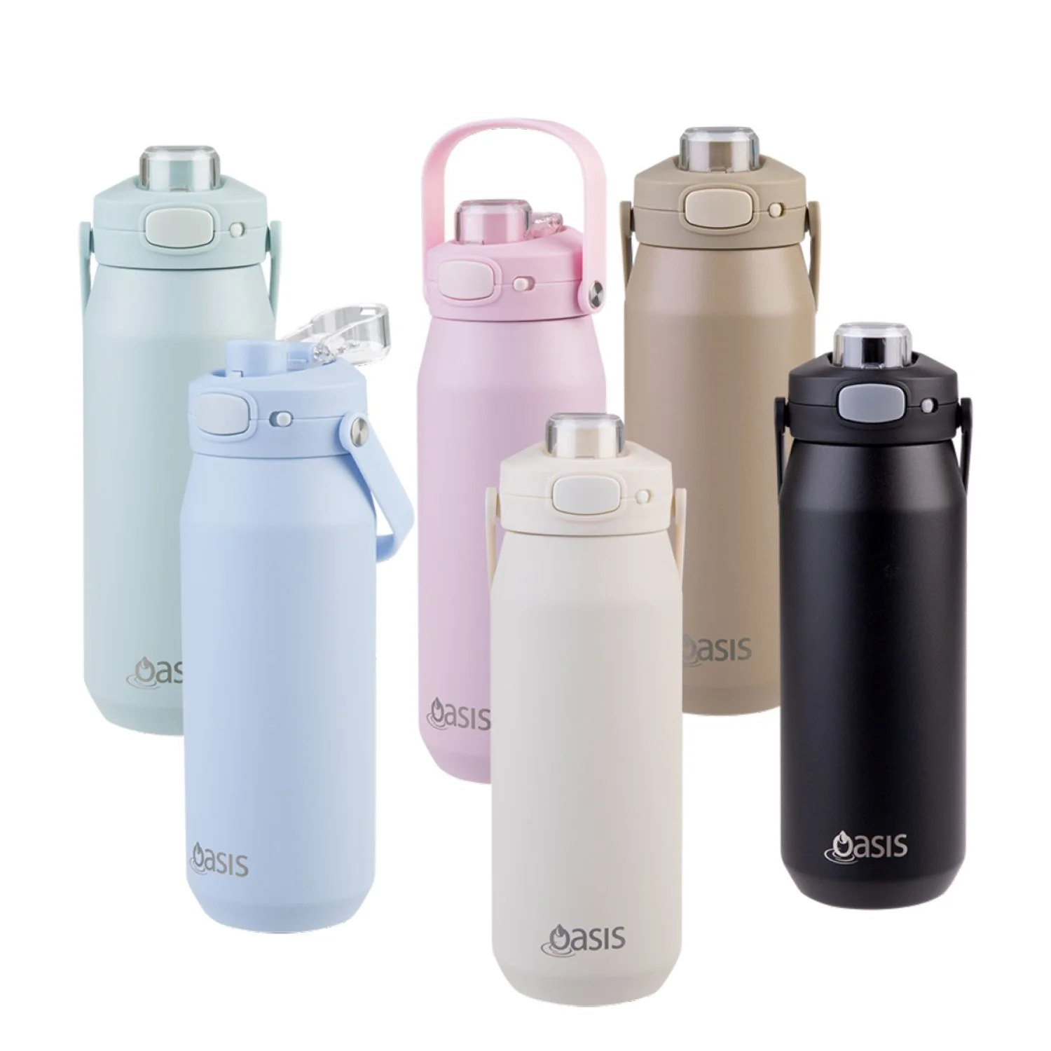 Oasis Ceramic Stainless Steel Triple Wall Capri Quick Release Drink Bottle 750ML - Image 51