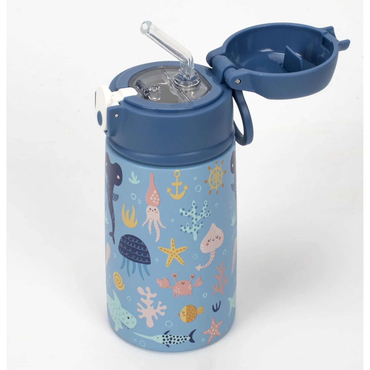 Oasis Kids Water Bottle with Sipper Silicone Straw 400ML - Image 37