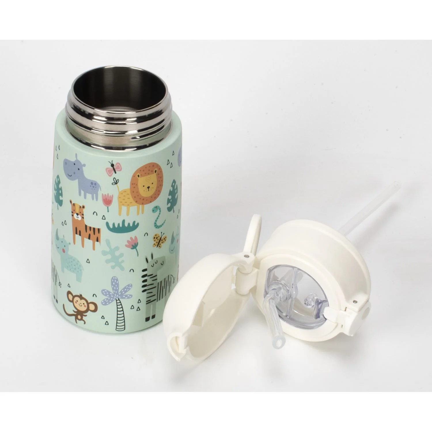 Oasis Kids Water Bottle with Sipper Silicone Straw 400ML - Image 43