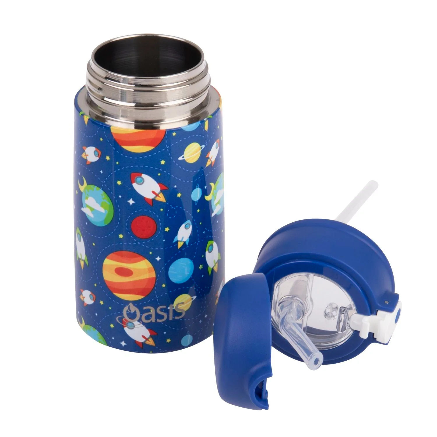 Oasis Kids Water Bottle with Sipper Silicone Straw 400ML (SA) - Image 32