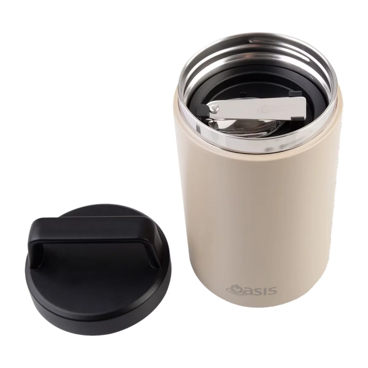 Oasis S/S Insulated Dual Compartment Food Jar W Handle And Spoon 700ML - Image 19