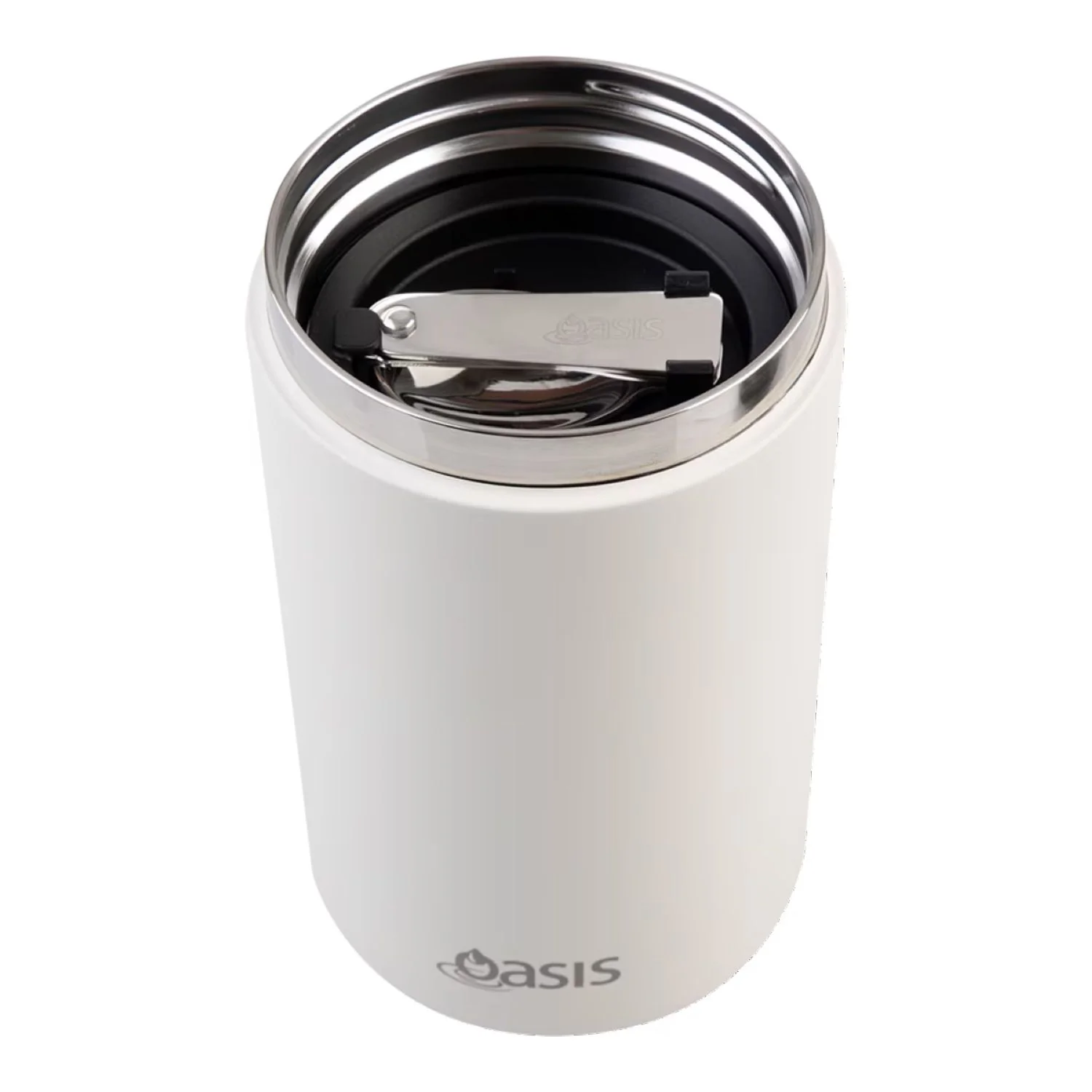 Oasis S/S Insulated Dual Compartment Food Jar W Handle And Spoon 700ML - Image 4