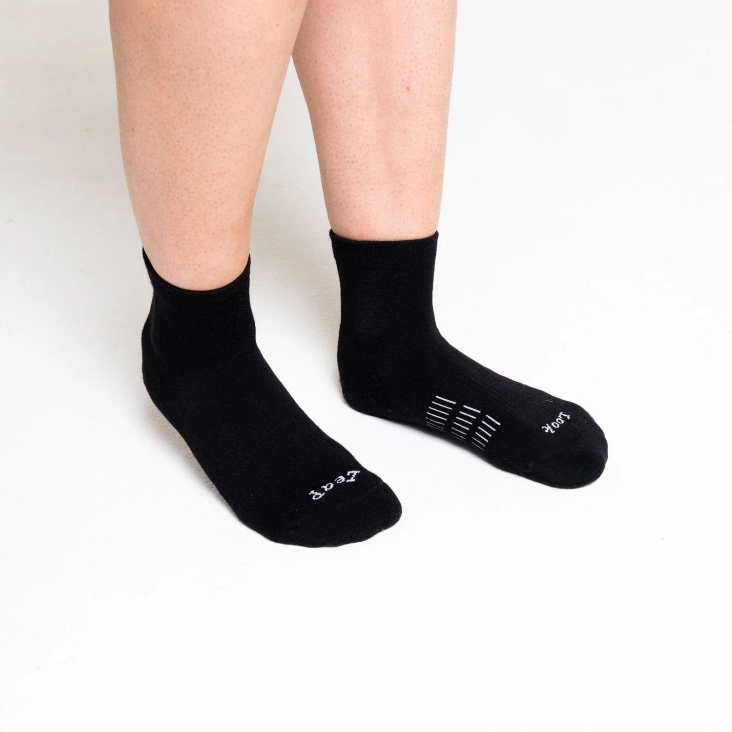 Paire Merino Wool-Blend Active Quarter Socks (Black) - Image 7