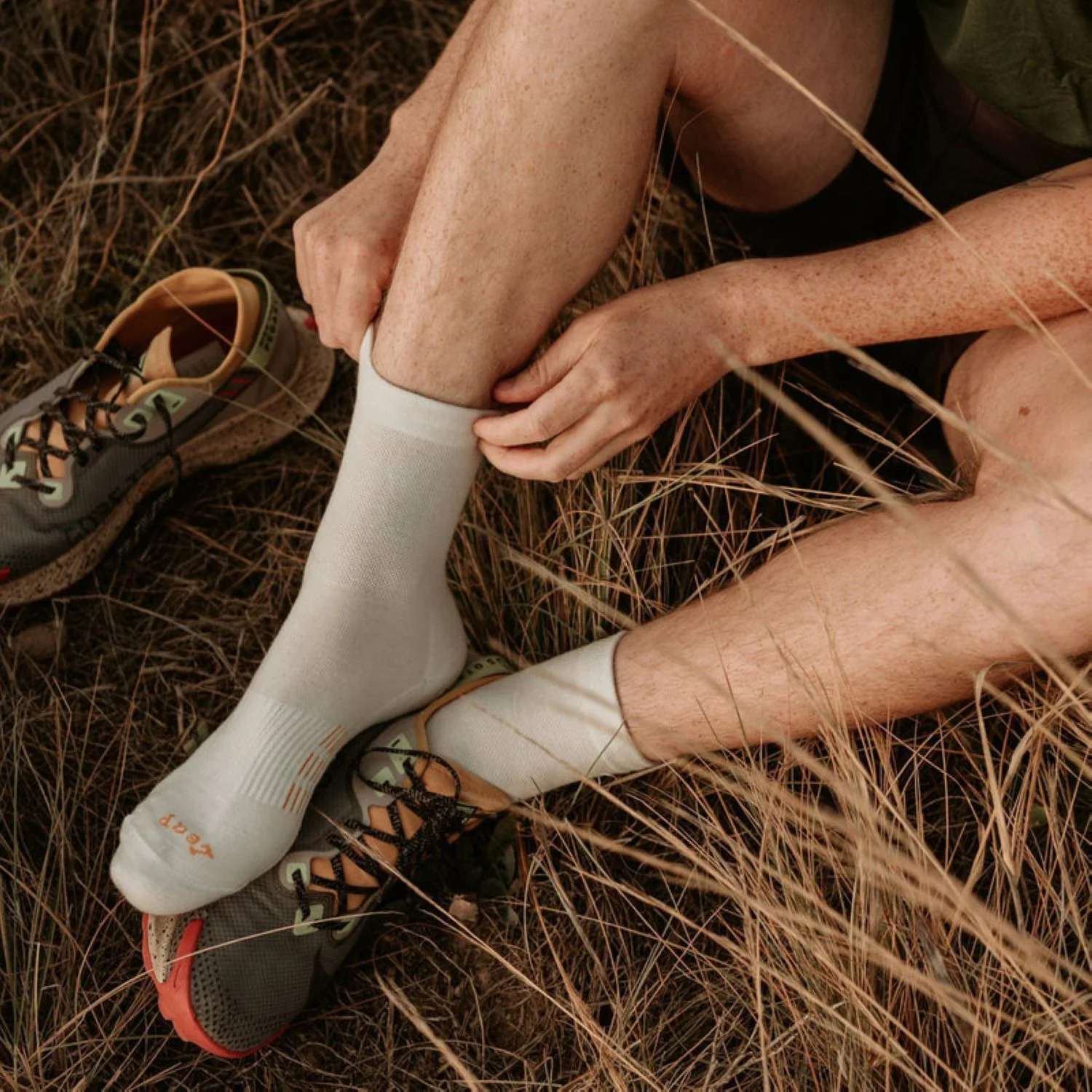 Paire Merino Wool-Blend Active Quarter Socks (Snow) - Image 7