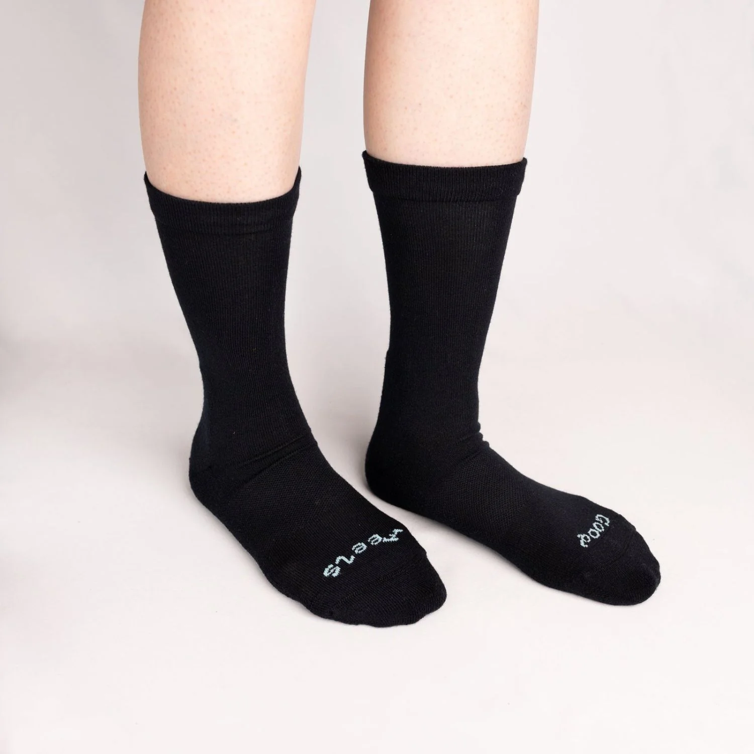 Paire Merino Wool-Blend Loose Top Calf Sock (Black) - Image 2