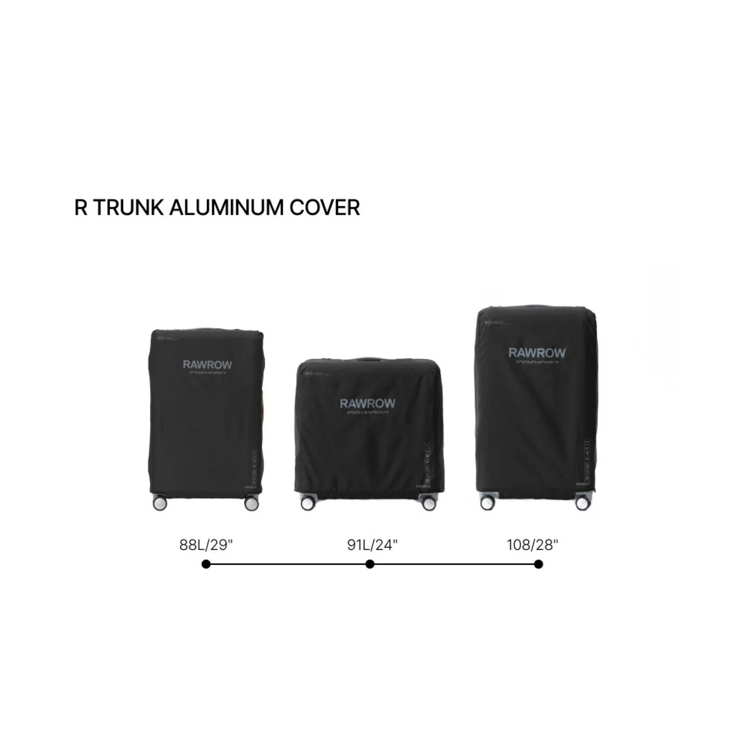 RAWROW R Trunk Aluminium Luggage Cover 807 88L/29" - Image 2