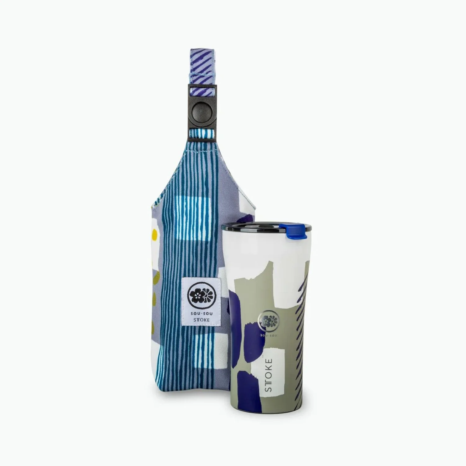 STTOKE Grey Strip Bottle Handy Bag - Image 11