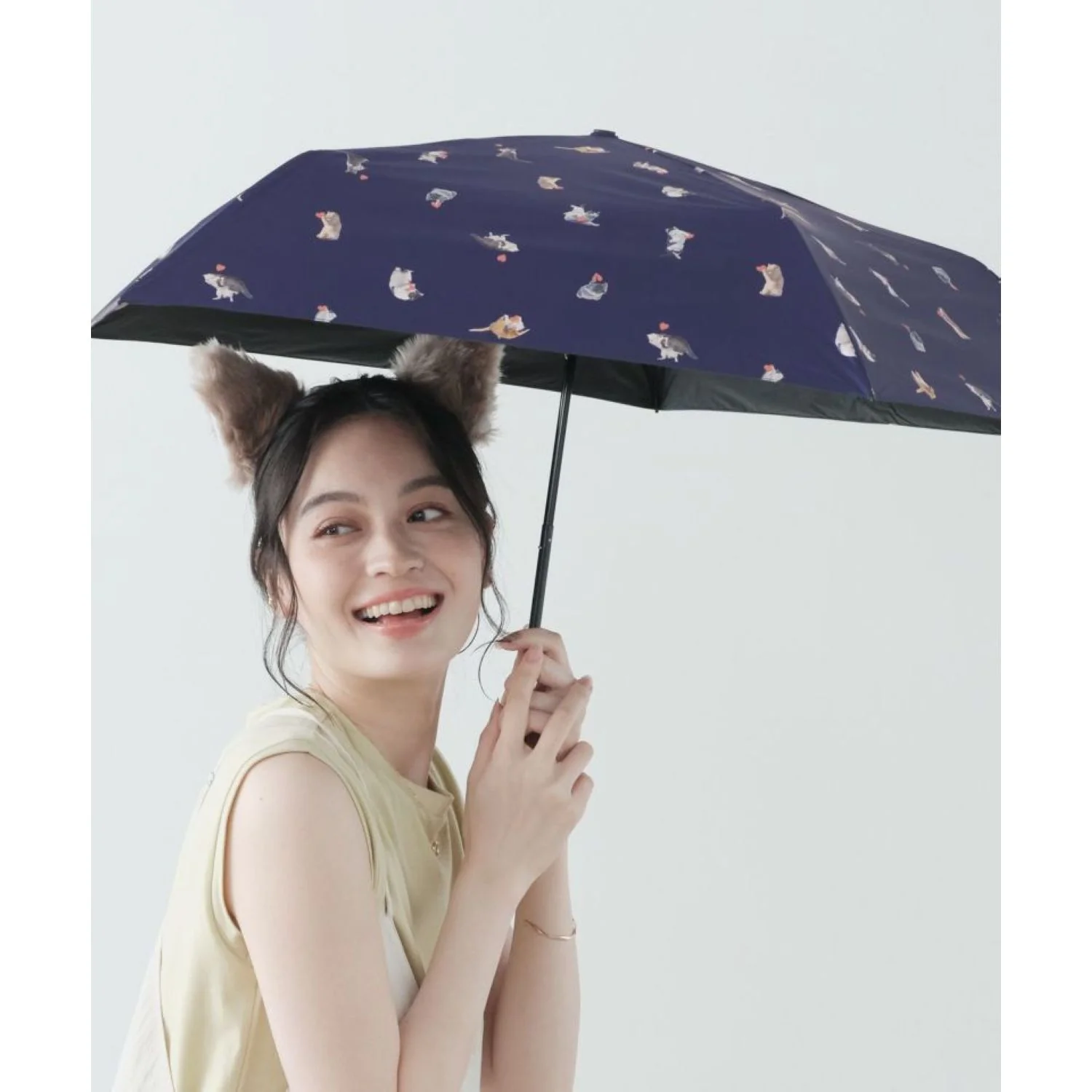 WPC X Masayuki Oki Neko UV Protection UPF 50+ Umbrella 49cm - Image 16